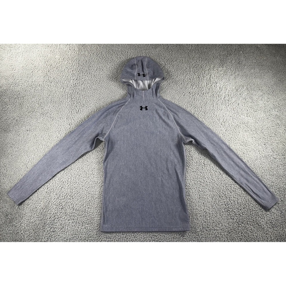 Under Armour Hoodie Women L Gray Lightweight Fitted Raglan L/S Base Layer